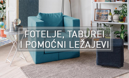 Pronađite fotelju, tabure ili pomoćni ležaj za Vaš apartman u širokoj Meblo Trade ponudi
