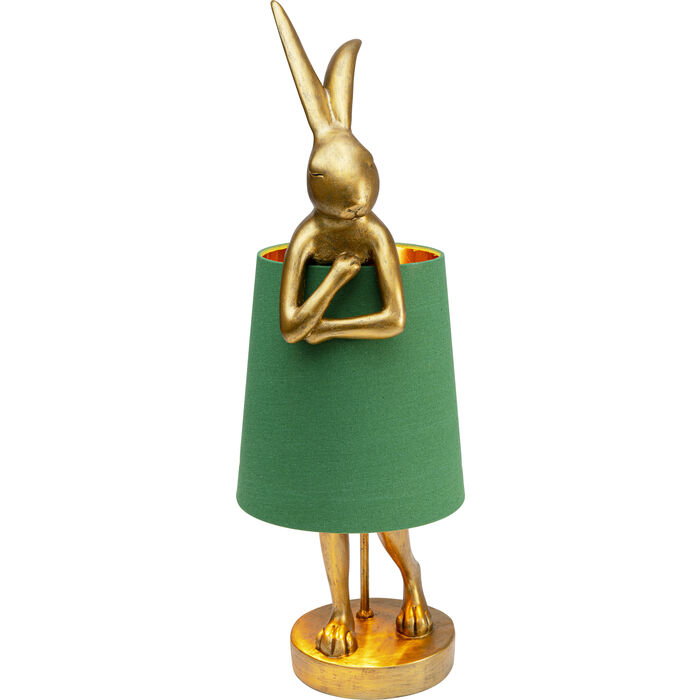 Stolna lampa Animal Rabbit gold/green 68 cm