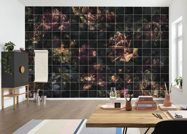 Foto tapeta Tiles Flowers INX8-080