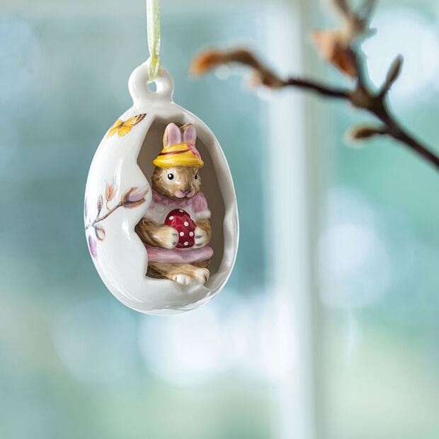 Bunny Tales ukrasna figurica Egg Max Blossoms Rosa