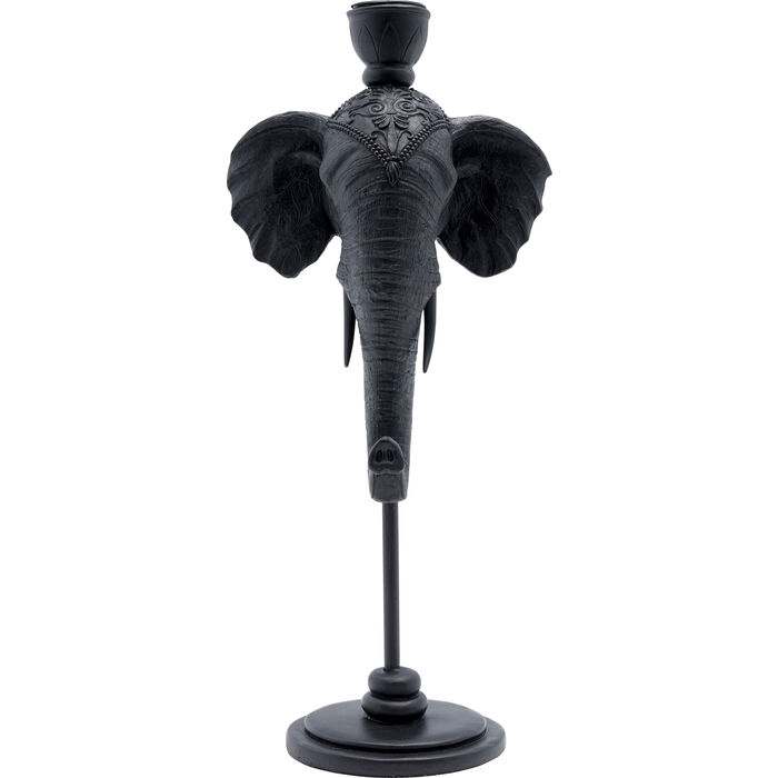 Svijećnjak Elephant head Black 36cm