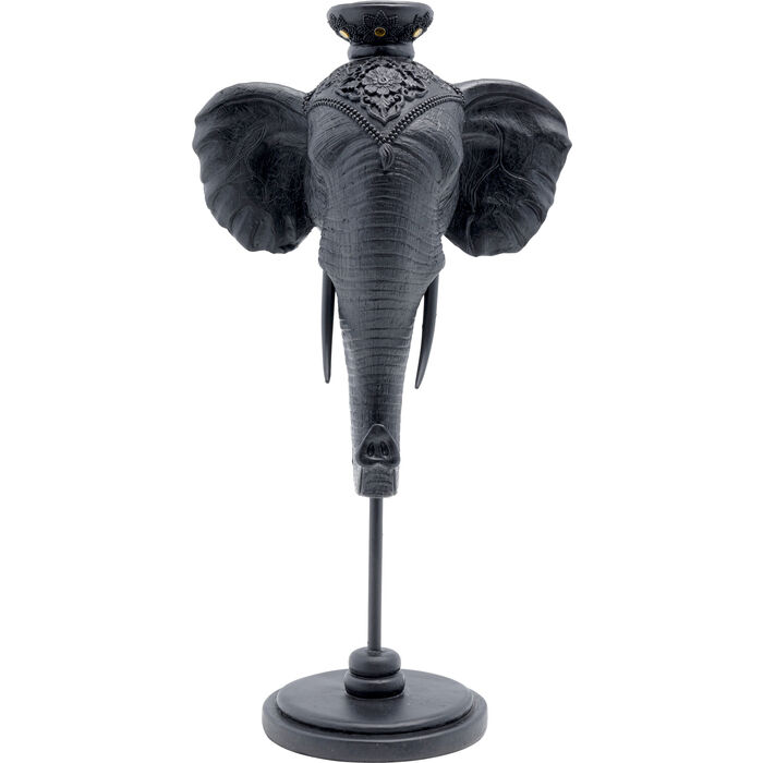 Svijećnjak Elephant head Black 49cm