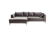 Kutna garnitura Gianni Velvet Grey Left Black