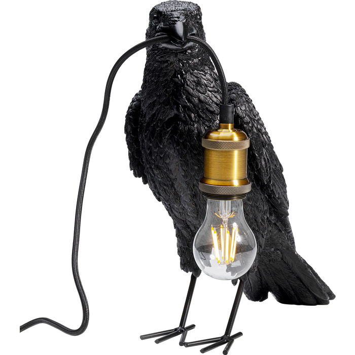 Stolna Lampa Animal Crow Mat Black