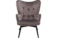 Fotelja Black Vicky Velvet Grey