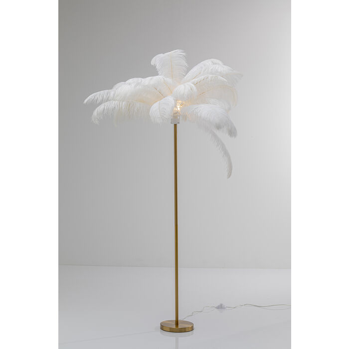 Podna Lampa Feather Palm White