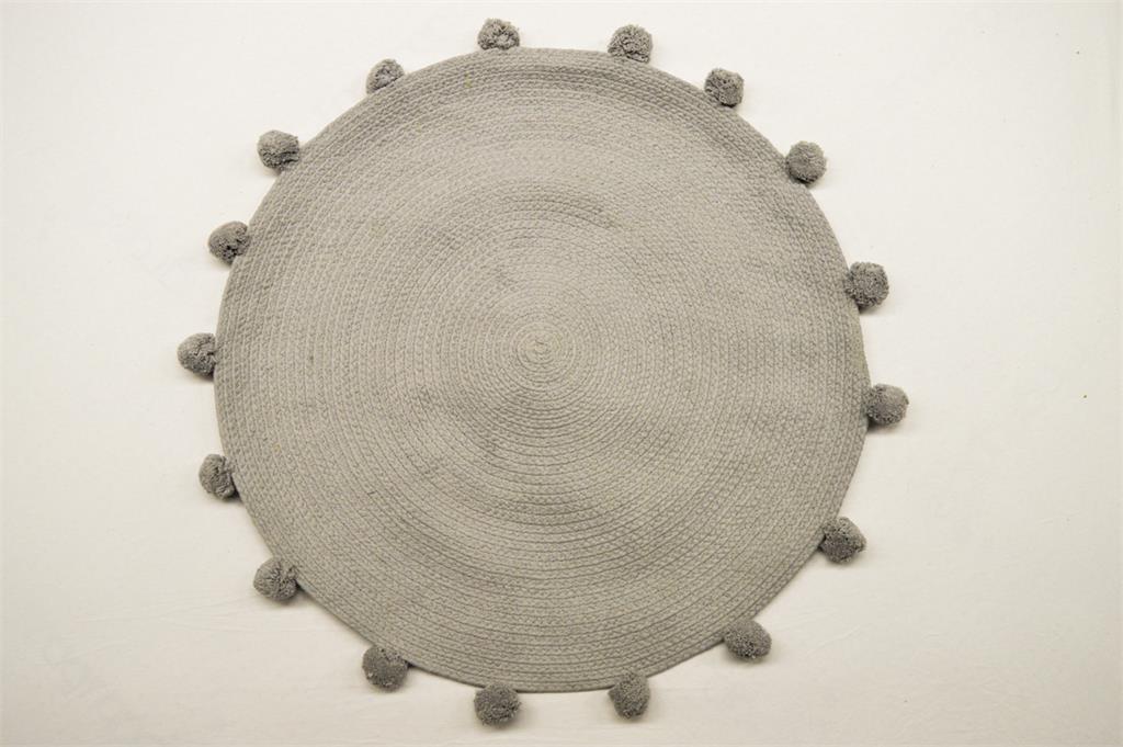 Podna prostirka Pompon siva