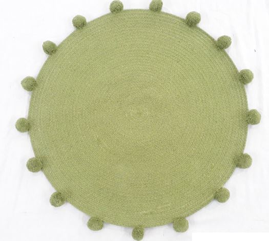 Podna prostirka Pompon zelena