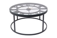 Klupski stolić Roman Black D76 cm