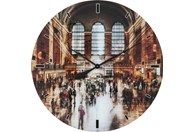 Zidni sat Glass Grand Central O80cm