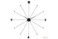 Zidni sat Like Umbrella crni