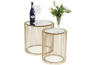 Set pomoćnih stolića Wire - mjedeni