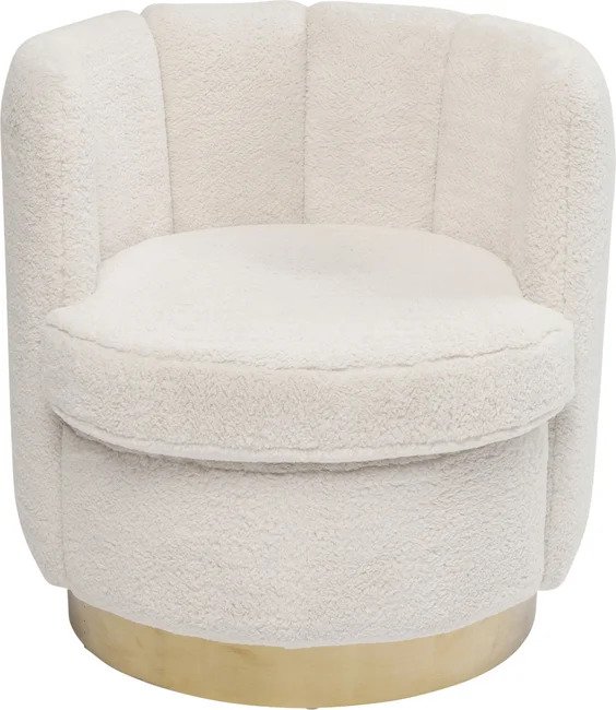 Fotelja Silhouette Fur White