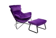 Fotelja Snuggle Purple sa tabureom