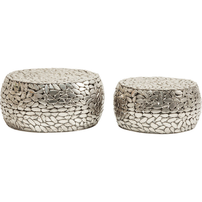 Stolići Pebbles Deluxe Silver (2/SET)