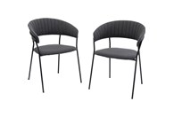 Stolica s rukonaslonom Belle Anthracite (2/Set)