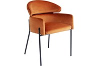 Stolica s rukonaslonom Alexia Velvet Orange