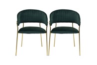 Stolica s rukonaslonom Belle Velvet Green (2/SET)