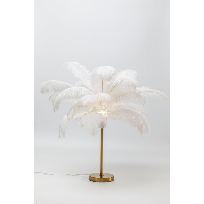 Stolna Lampa Feather Palm White
