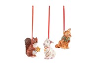 Ukras za bor Darovi, Šumske životinje SET 3 kom