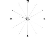 Zidni sat Like Umbrella chrome