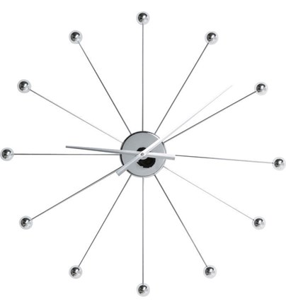 Zidni sat Like Umbrella Balls Chrome