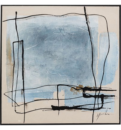 Uokvirena slika Dust Blue 100x100cm
