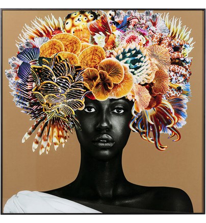Uokvirena slika Flower Hair 120x120cm