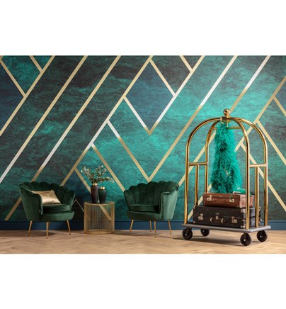 Fotelja Water Lily Gold Dark Green