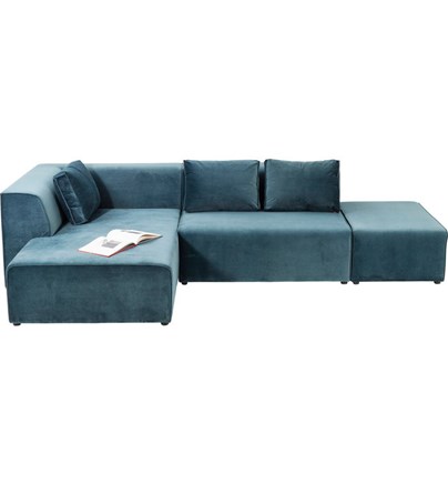 Kutna garnitura Infinity Velvet Ocean Left