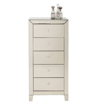 Visoka komoda Luxury Pearl 5 Drawers