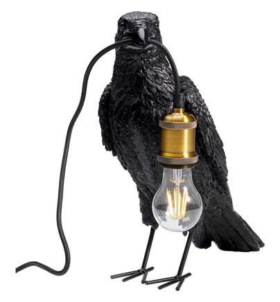 Stolna lampa Animal Crow Mat Black 34cm