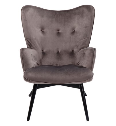 Fotelja Black Vicky Velvet Grey