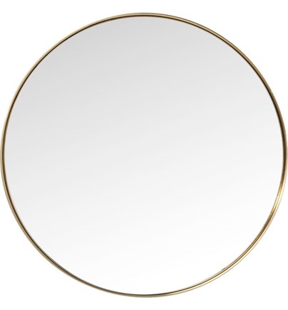 Zidno ogledalo Curve Brass fi100cm