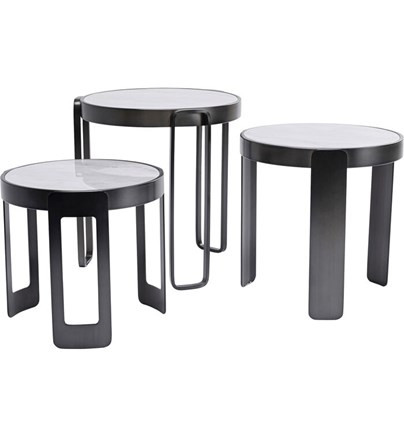 Klub stolić Perelli Black (3/Set)