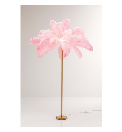 Podna lampa Feather Palm Pink 165cm