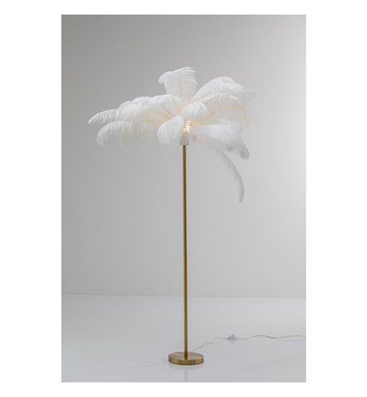 Podna lampa Feather Palm White 165cm