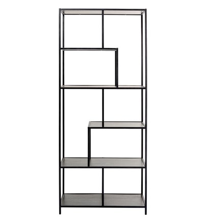 Poličar Loftie Black 77x185cm