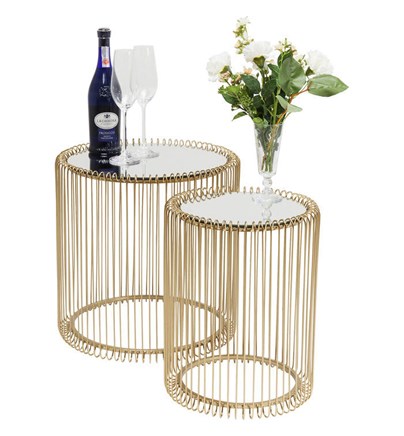 Pomoćni stol Wire Brass (2/Set)