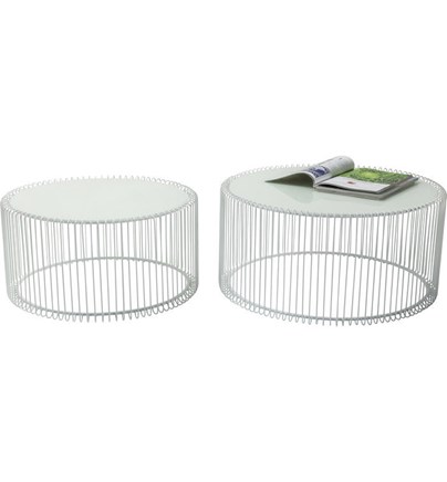 Klub stolić Wire White (2/Set)