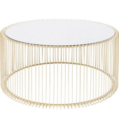 Klub stolić Wire Uno Brass fi80cm