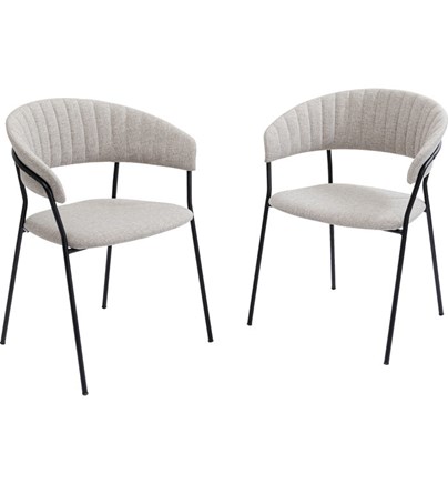 Stolica with Rukonaslon Belle Silver Grey (2/Set)