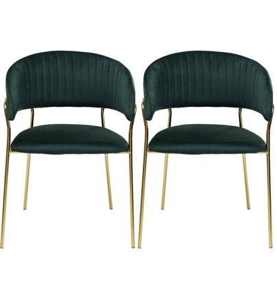 Stolica with Rukonaslon Belle Velvet Green