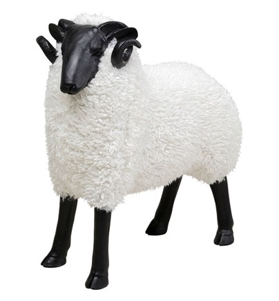 Dekorativna figura Bathilde Ram White 78cm