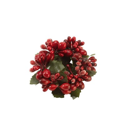 Winter Collage Accessoires Prsten za salvete crvene bobice