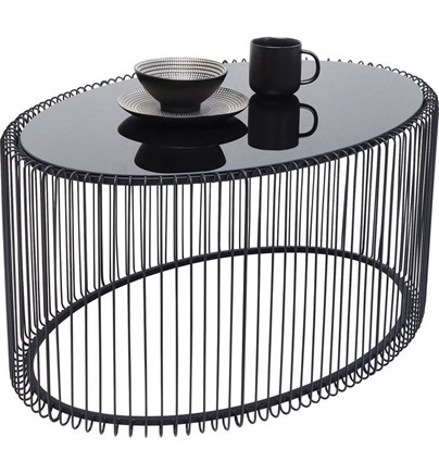 Klub stolić Wire Uno Black 60x90cm