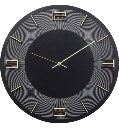 Zidni sat Leonardo Black/Gold fi49cm